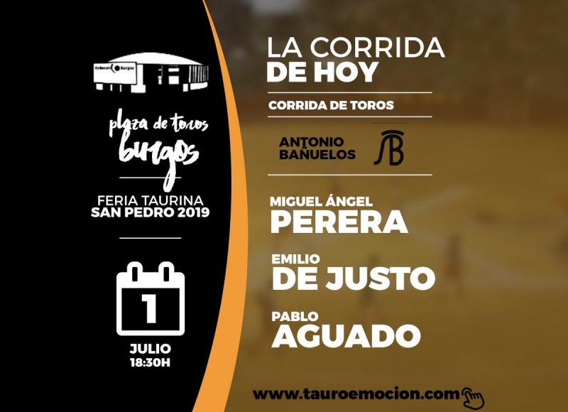CORRIDA DE HOY BURGOS 1 DE JULIO