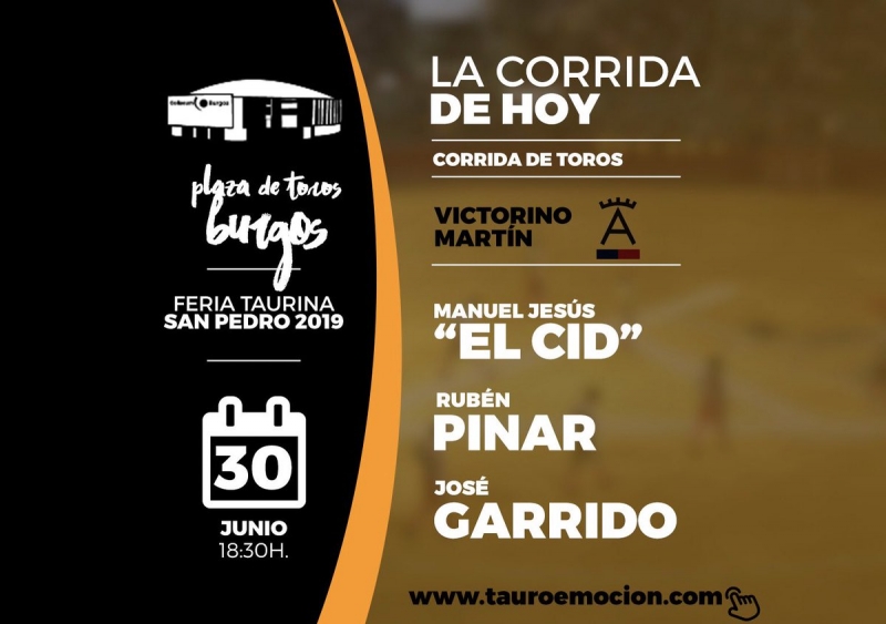 CORRIDA DE HOY BURGOS 30 DE JUNIO