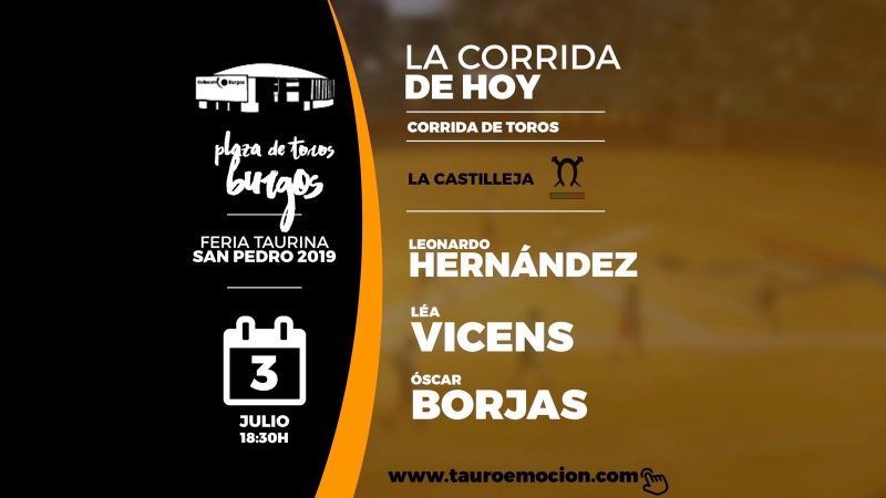 CORRIDA DE HOY BURGOS 3 DE JULIO