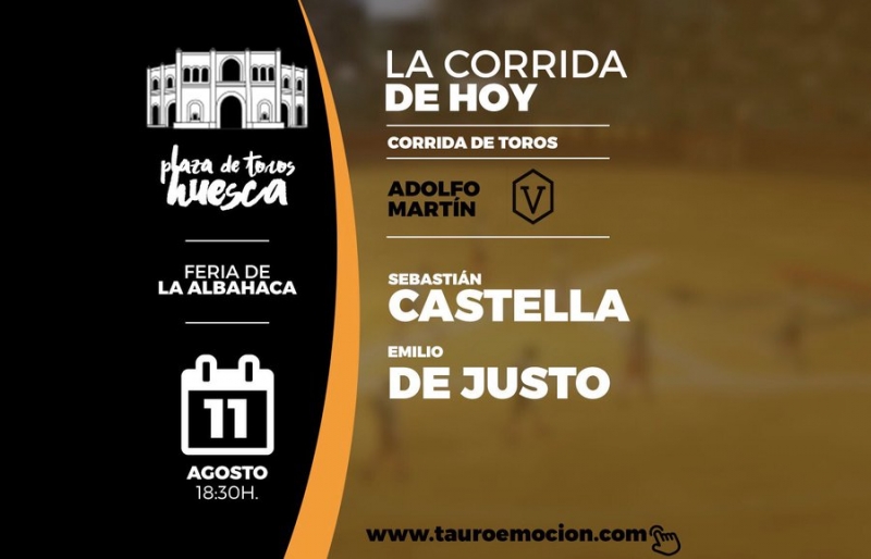 CORRIDA DE HOY HUESCA 11 AGOSTO