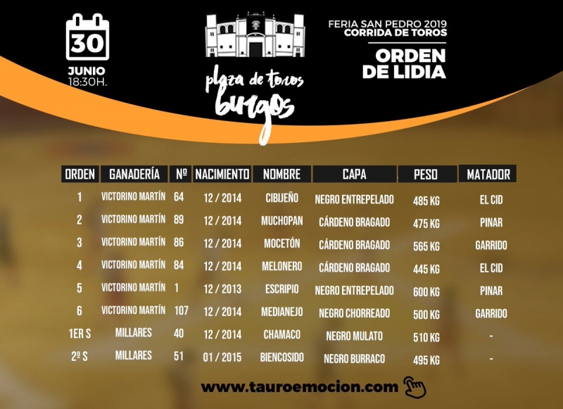 ORDEN DE LIDIA BURGOS 30 DE JUNIO